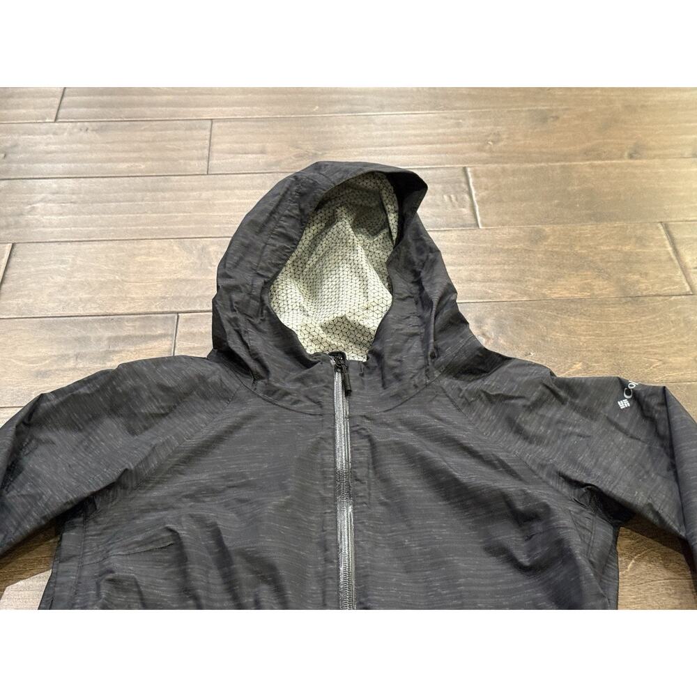 Columbia Omni-Tech Womens Gray Waterproof Full Zip Hooded Raincoat Jacket XS - Picture 4 of 10